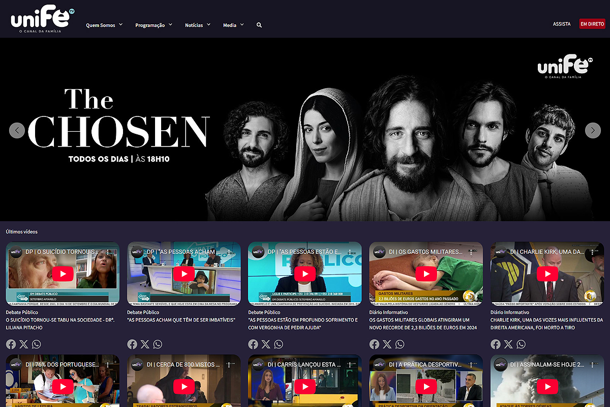 website UnifetV Portugal